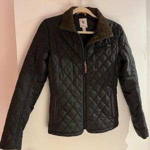 Quilted Jacket with Corduroy Detailing